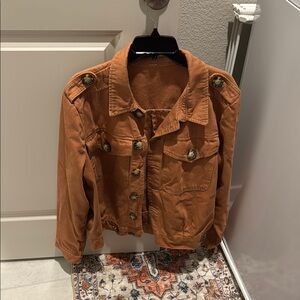 Free People Brown Jean Jacket